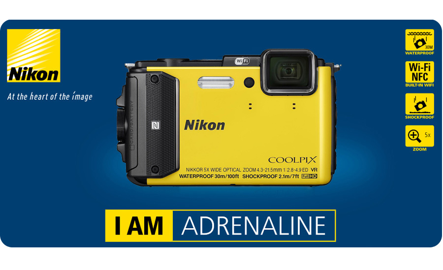 Nikon Coolpix AW130 żółty - Aparaty kompaktowe - Sklep komputerowy